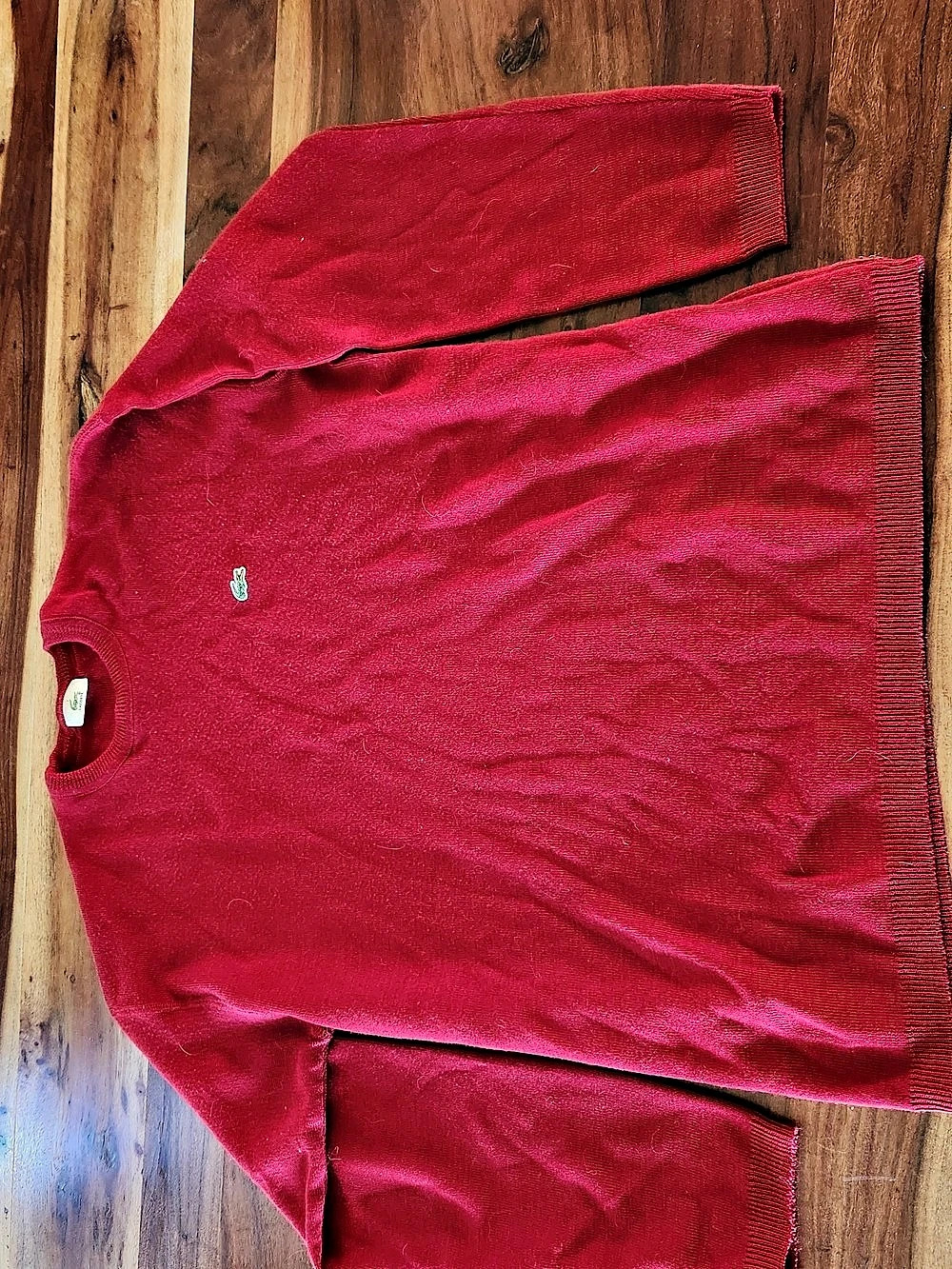 Lacoste Red Crewneck Sweater
